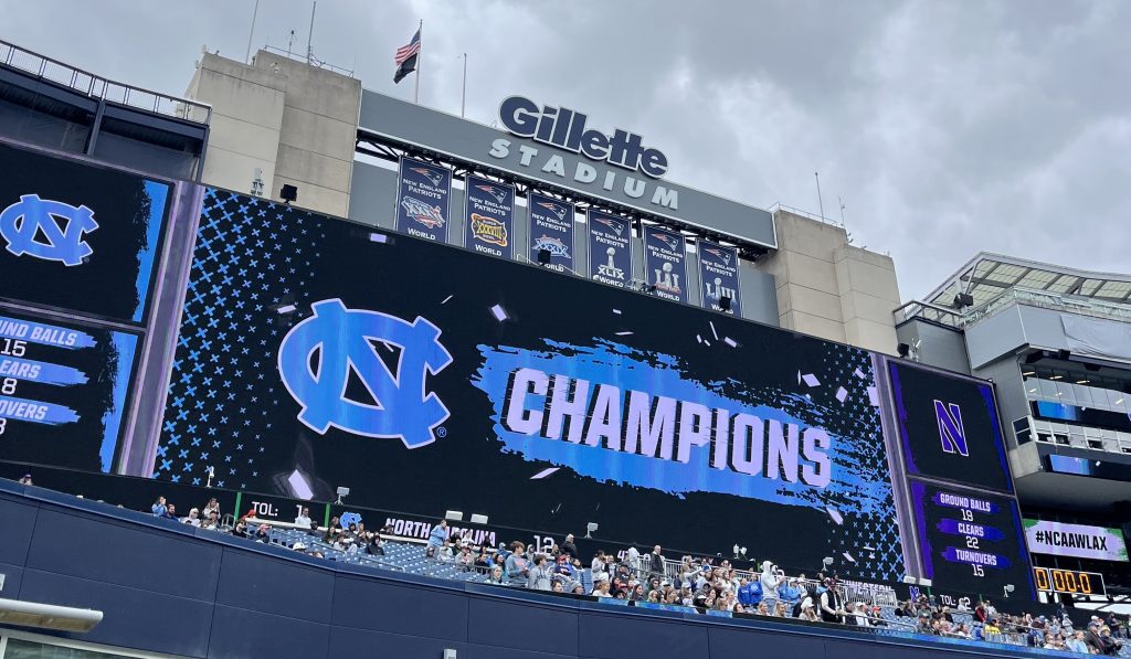 UNC wins 2025 women's lacrosse National Championship banner.
