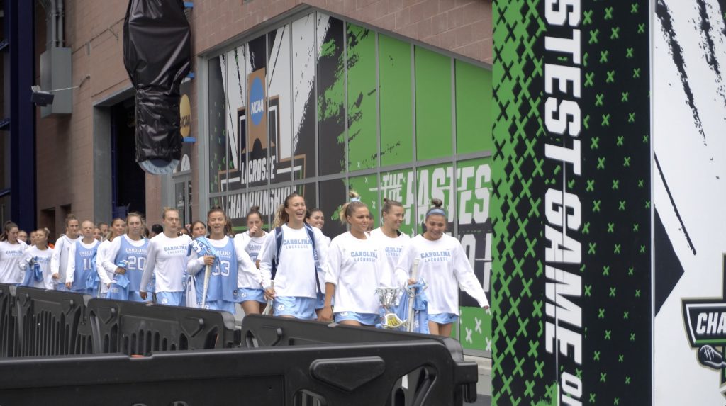 UNC takes the field for the National Championship