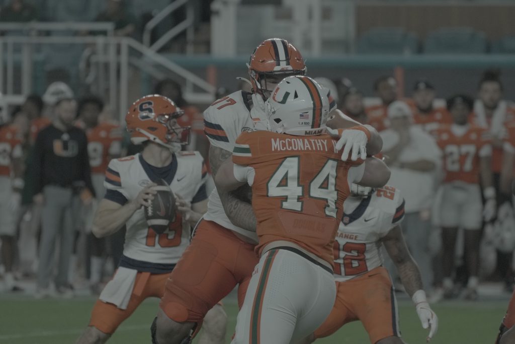 Syracuse quarterback Joe Filardi drops back to throw